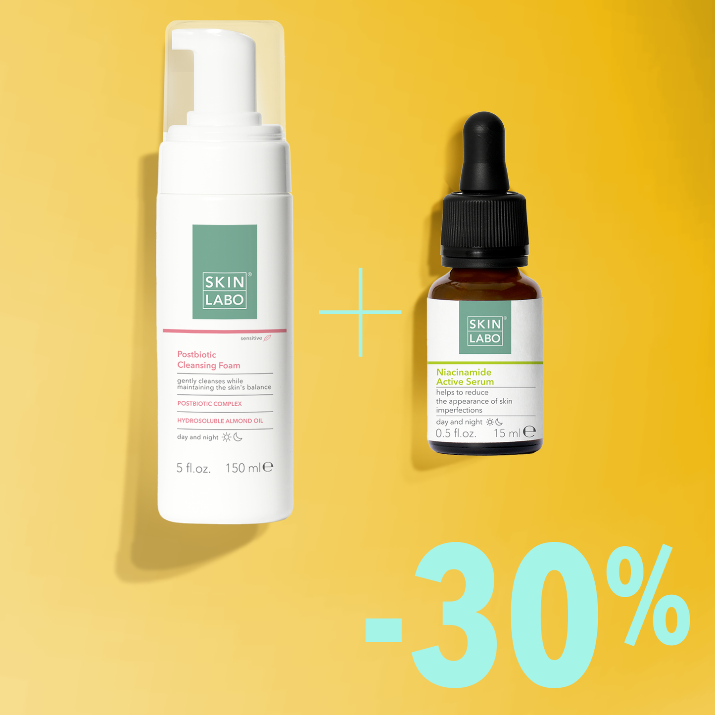 -30% FACIAL MOUSSE + ACTIVE FACIAL SERUM SUMMER 25