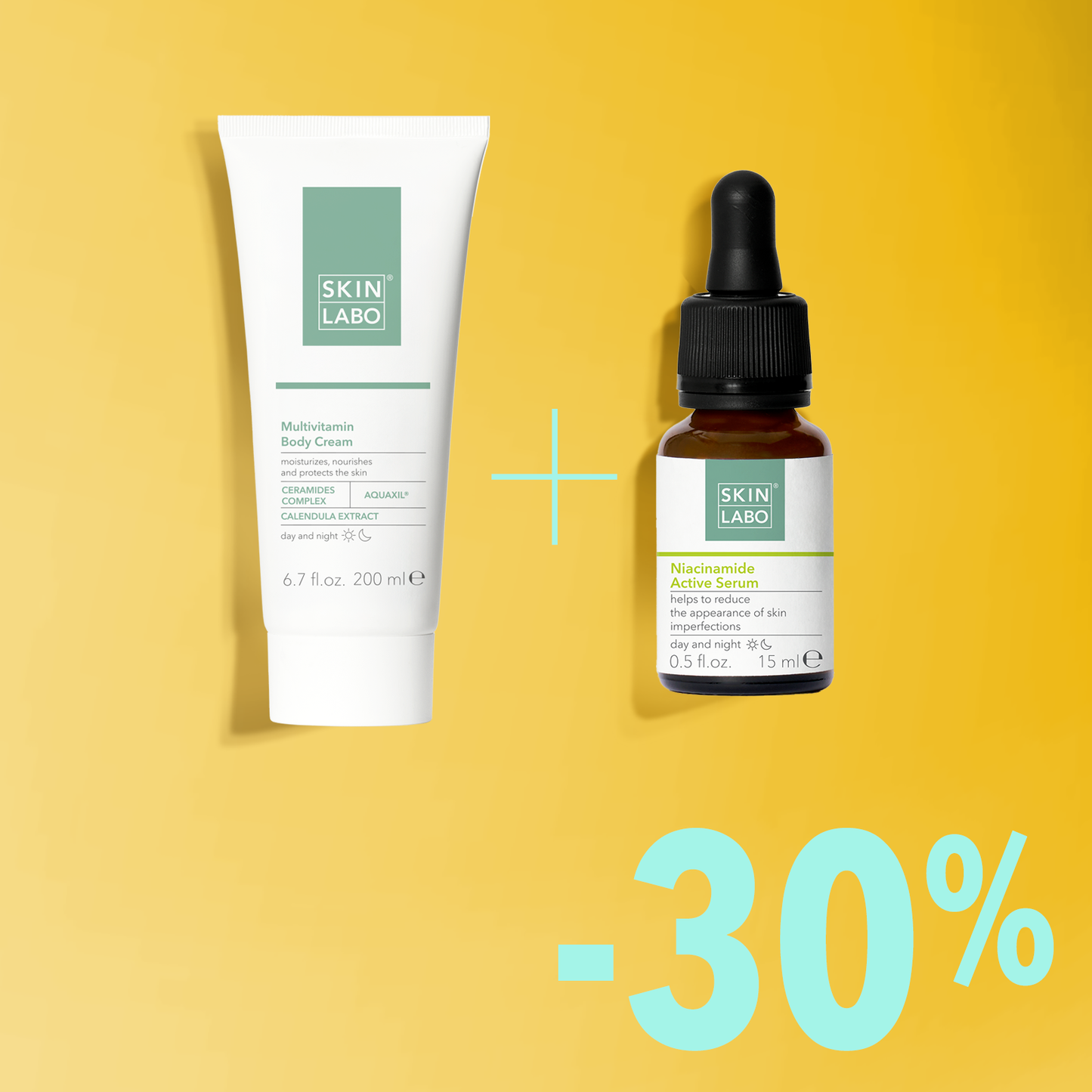 -30% BODY CREAM + ACTIVE FACIAL SERUM SUMMER 25